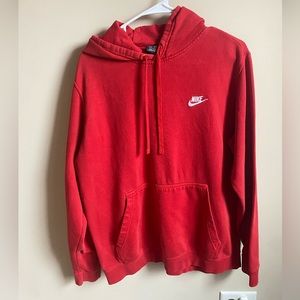 Red Nike hoodie